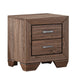 King Bedroom Set, Storage Brown, 3 Piece Set with 2 Nightstands