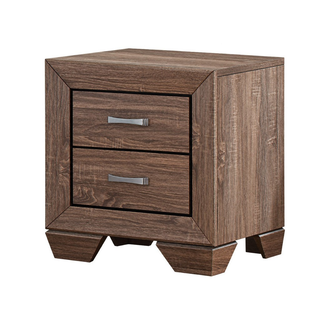 King Bedroom Set | Brown | 3 Piece Set with 2 Nightst&s