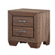 King Bedroom Set | Brown | 3 Piece Set with 2 Nightst&s