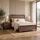 King Bedroom Set | Brown | 3 Piece Set with 2 Nightst&s