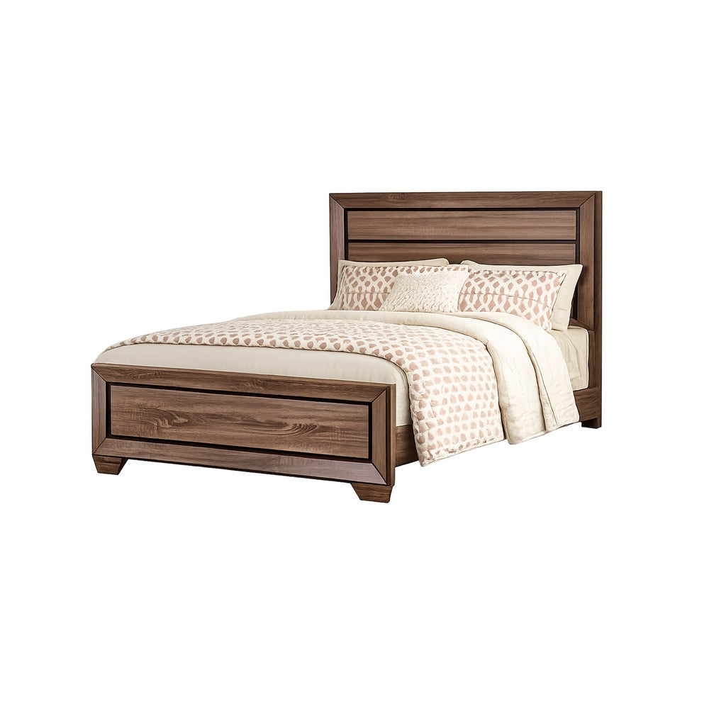 Queen Bedroom Set | Brown | 2 Piece Set with Nightst&