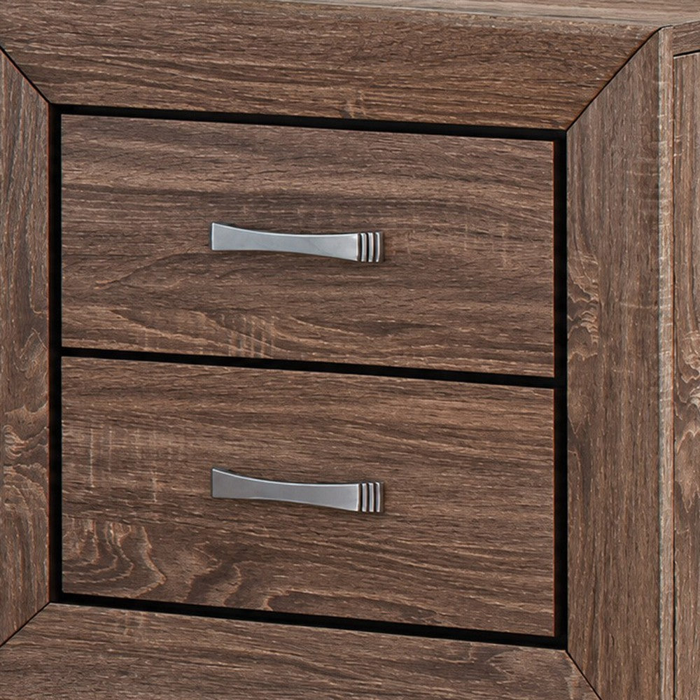 Queen Bedroom Set | Brown | 2 Piece Set with Nightst&