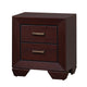 King Bedroom Set, Storage Design, Brown, 2 Piece Set with Nightstand