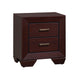 King Bedroom Set, Storage Design, Brown, 2 Piece Set with Nightstand