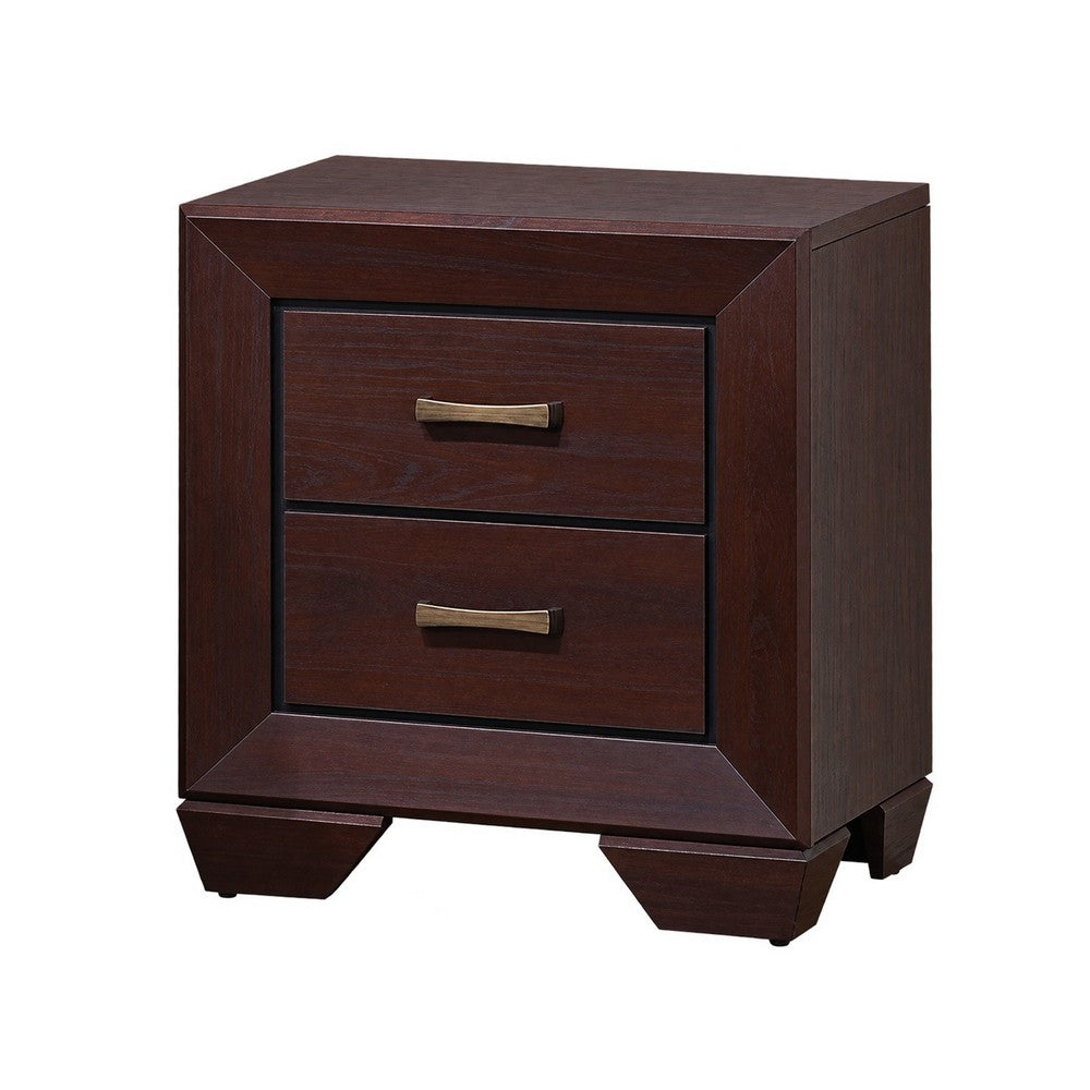 Queen Bedroom Set | Brown | 2 Piece Set with Nightst&