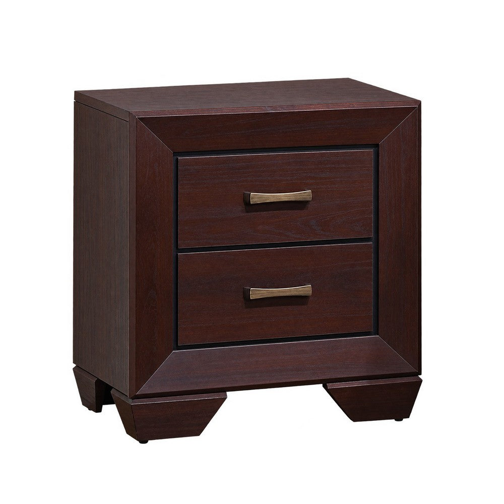 Queen Bedroom Set | Brown | 2 Piece Set with Nightst&