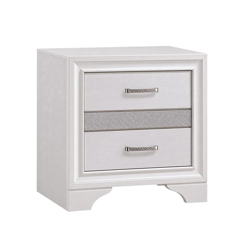 Queen Bedroom Set | White | 2 Piece Set with Nightst&