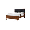 Queen Bedroom Set, Brown and Gray, 2 Piece Set with Nightstand