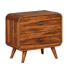 Queen Bedroom Set, Brown and Gray, 2 Piece Set with Nightstand