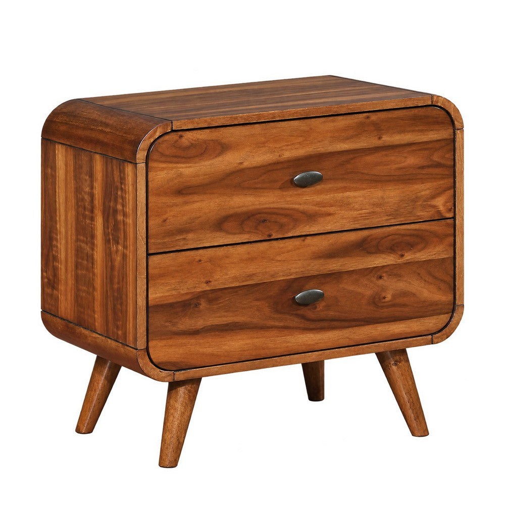 Queen Bedroom Set, Brown and Gray, 2 Piece Set with Nightstand