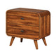 Queen Bedroom Set, Brown and Gray, 2 Piece Set with Nightstand