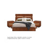 Queen Bedroom Set, Platform , Brown, 3 Piece Set with 2 Nightstands