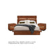 Queen Bedroom Set, Platform , Brown, 3 Piece Set with 2 Nightstands
