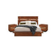 King Bedroom Set, Platform, Brown, 3 Piece Set with 2 Nightstands