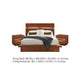 King Bedroom Set, Platform, Brown, 3 Piece Set with 2 Nightstands