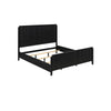 California King Bedroom Set, Black and Gold, 2 Piece Set with Nightstand