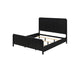 California King Bedroom Set, Black and Gold, 2 Piece Set with Nightstand