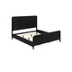 California King Bedroom Set, Black and Gold, 3 Piece Set with 2 Nightstands