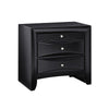 Queen Bedroom Set, Upholstered Design, Black, 2 Piece Set with Nightstand
