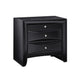 Queen Bedroom Set, Upholstered Design, Black, 2 Piece Set with Nightstand