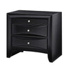 Queen Bedroom Set, Upholstered Design, Black, 2 Piece Set with Nightstand