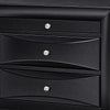 Queen Bedroom Set, Upholstered Design, Black, 2 Piece Set with Nightstand