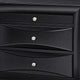 Queen Bedroom Set, Upholstered Design, Black, 2 Piece Set with Nightstand