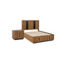King Bedroom Set, Storage, Brown and Black, 2 Piece Set with Nightstand
