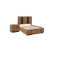 King Bedroom Set, Storage, Brown and Black, 2 Piece Set with Nightstand