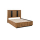King Bedroom Set, Storage, Brown and Black, 2 Piece Set with Nightstand