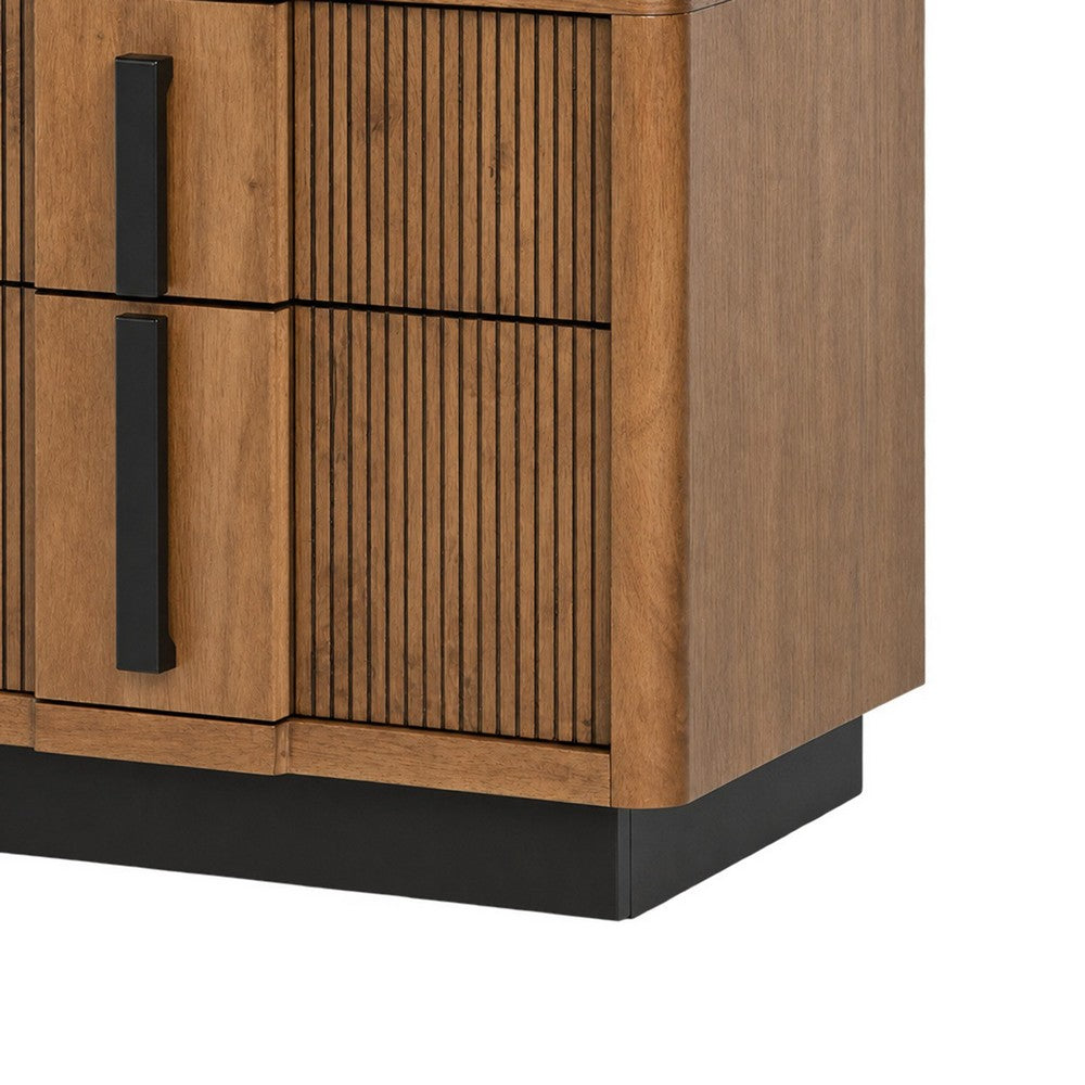 King Bedroom Set, Storage, Brown and Black, 2 Piece Set with Nightstand