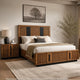 King Bedroom Set, Storage, Brown and Black, 2 Piece Set with Nightstand