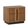 King Bedroom Set, Brown and Black, 3 Piece Set with 2 Nightstands