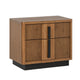 King Bedroom Set, Brown and Black, 3 Piece Set with 2 Nightstands