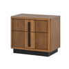 King Bedroom Set, Brown and Black, 3 Piece Set with 2 Nightstands
