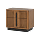 King Bedroom Set, Brown and Black, 3 Piece Set with 2 Nightstands