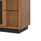 King Bedroom Set, Brown and Black, 3 Piece Set with 2 Nightstands