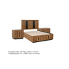 King Bedroom Set, Brown and Black, 3 Piece Set with 2 Nightstands