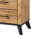Queen Bedroom Set, Black, Dark Brown, 3 Piece Set with 2 Nightstands