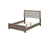 Queen Bedroom Set, Oak Brown, Silver, 3 Piece Set with 2 Nightstands