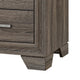 Queen Bedroom Set, Oak Brown, Silver, 3 Piece Set with 2 Nightstands