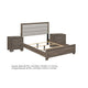 Queen Bedroom Set, Oak Brown, Silver, 3 Piece Set with 2 Nightstands