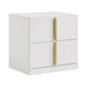 Queen Bedroom Set, Gray, Gold,  White, 3 Piece Set with 2 Nightstands