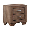 California King Bedroom Set, Storage, Brown, 2 Piece Set with Nightstand