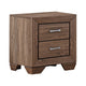 California King Bedroom Set, Storage, Brown, 2 Piece Set with Nightstand