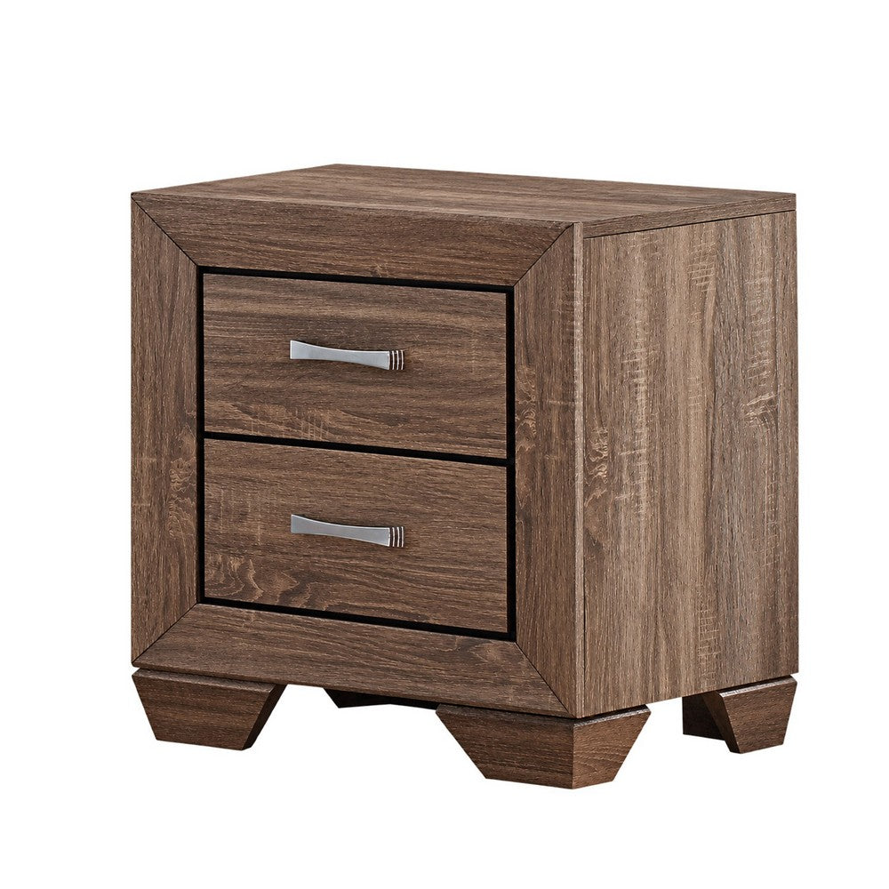 California King Bedroom Set, Storage, Brown, 2 Piece Set with Nightstand