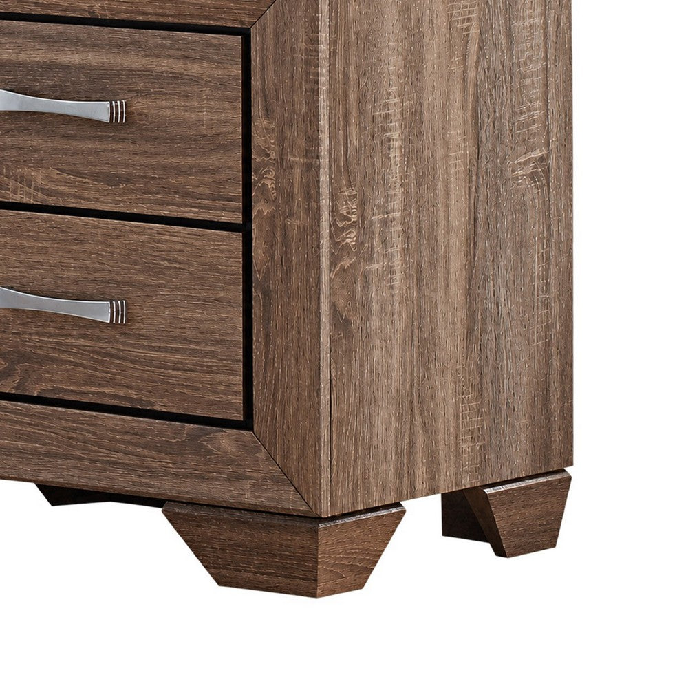 California King Bedroom Set, Storage, Brown, 2 Piece Set with Nightstand