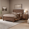 California King Bedroom Set, Storage, Brown, 2 Piece Set with Nightstand