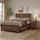 California King Bedroom Set, Storage, Brown, 2 Piece Set with Nightstand