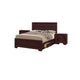 King Bedroom Set, Storage Design, Brown, 3 Piece Set with 2 Nightstands
